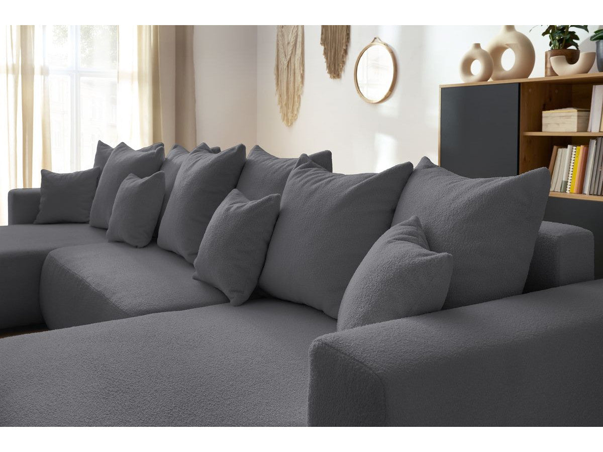 Colțar Extensibil, în formă de U, LIVIGNO, cu ladă de depozitare, 347x154x80 cm Prestige Home