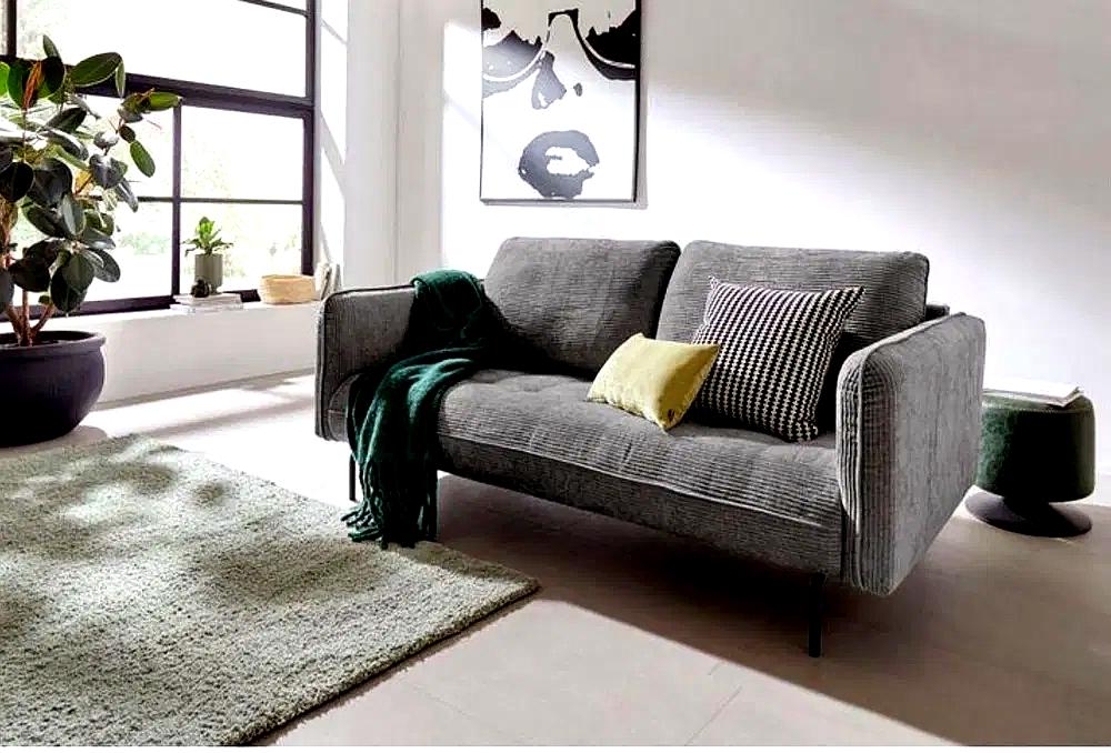 Canapea Elatus - Design Modern, Gri, 205 cm latime Arboteca