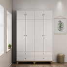 Garderobă OSLO, stil scandinav-boho, 8 uși, PAL FSC®, 160×52×240 cm Arboteca