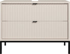 Dulap sub chiuvetă Lucera, crem, 80×60×32 cm, cu sertar și picioare metalice Arboteca