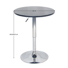 Masă de bar cu înălțime reglabilă LESSAY 2, neagră, diametru 60 cm, 60x60x85.5 cm Kondela