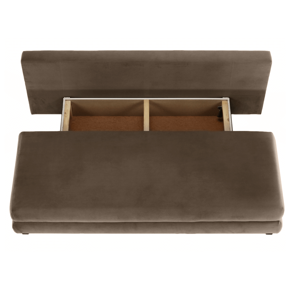 Canapea extensibilă GERONA, textil capuccino/bej, 206x90x73 cm Kondela