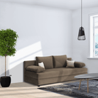 Canapea extensibilă GERONA, textil capuccino/bej, 206x90x73 cm Kondela