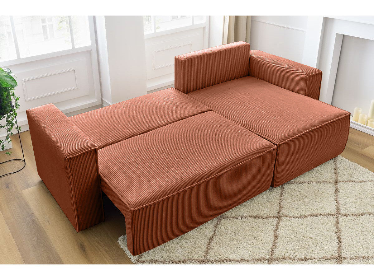 Colțar Extensibil CLOUD, cu ladă de depozitare, șezlong interschimbabil, 275x145x85 cm Prestige Home
