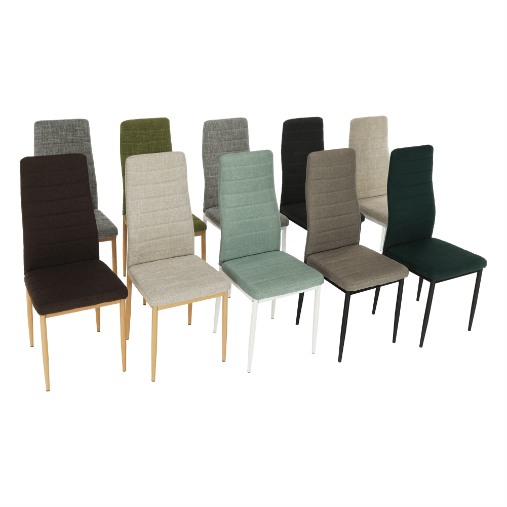 Scaun SAPRI, textil maro/metal negru, 41x49x96 cm Kondela