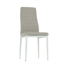Scaun SAPRI, textil bej/metal alb, 41x49x96 cm Kondela
