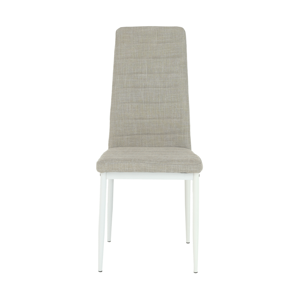 Scaun SAPRI, textil bej/metal alb, 41x49x96 cm Kondela