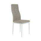 Scaun SAPRI, textil bej/metal alb, 41x49x96 cm Kondela