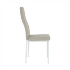 Scaun SAPRI, textil bej/metal alb, 41x49x96 cm Kondela