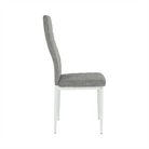 Scaun SAPRI, textil gri deschis/metal alb, 41x49x96 cm Kondela