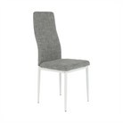 Scaun SAPRI, textil gri deschis/metal alb, 41x49x96 cm Kondela