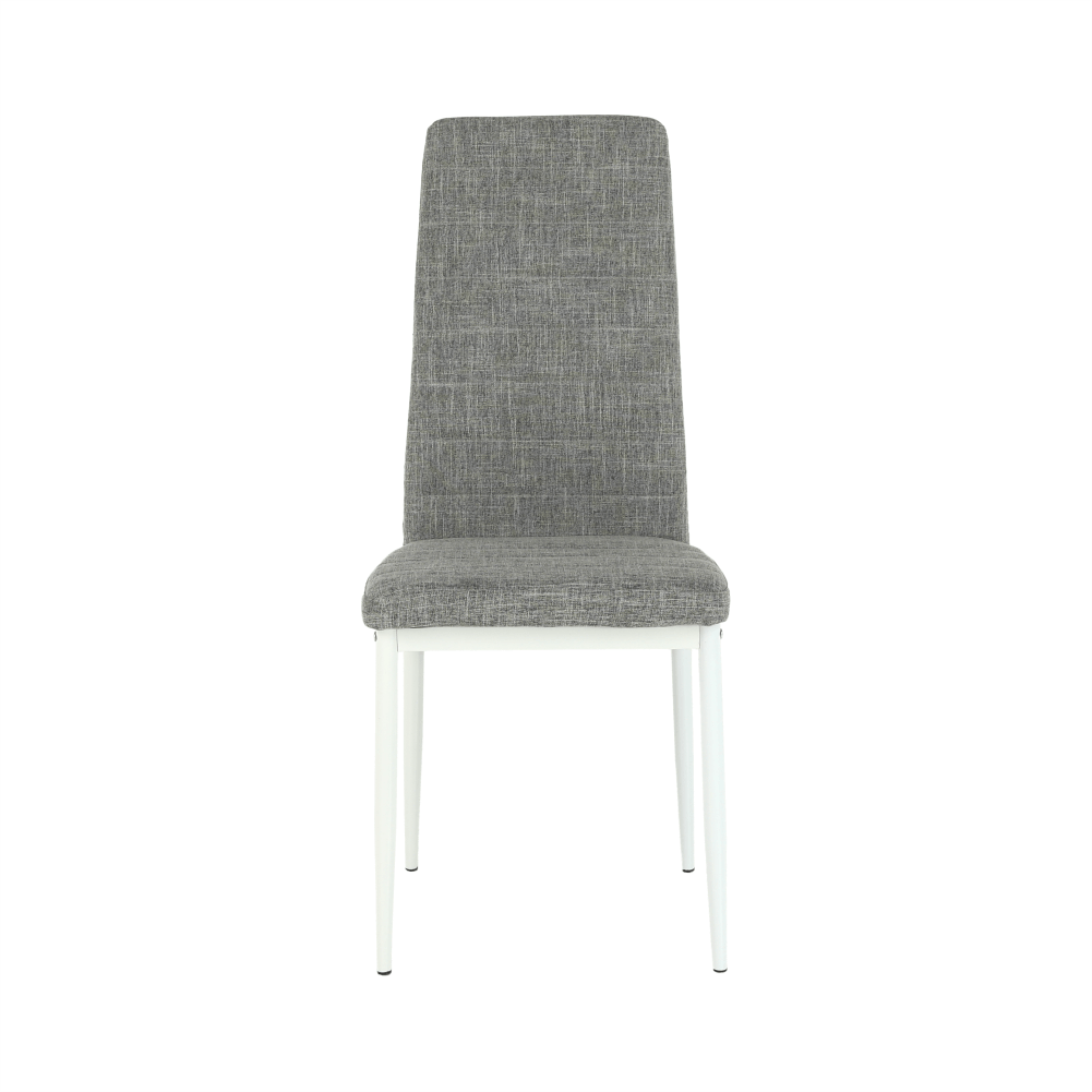 Scaun SAPRI, textil gri deschis/metal alb, 41x49x96 cm Kondela