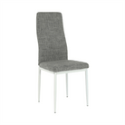 Scaun SAPRI, textil gri deschis/metal alb, 41x49x96 cm Kondela