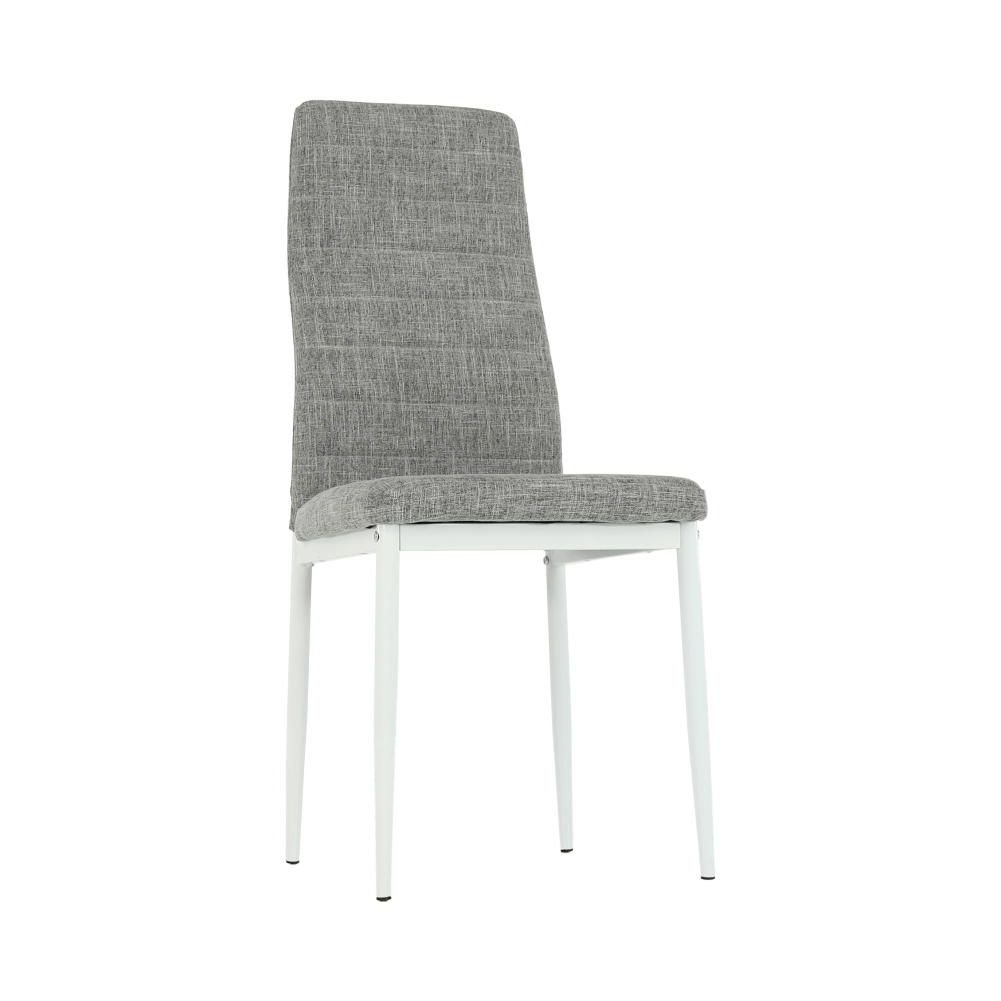 Scaun SAPRI, textil gri deschis/metal alb, 41x49x96 cm Kondela