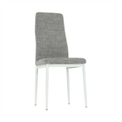 Scaun SAPRI, textil gri deschis/metal alb, 41x49x96 cm Kondela