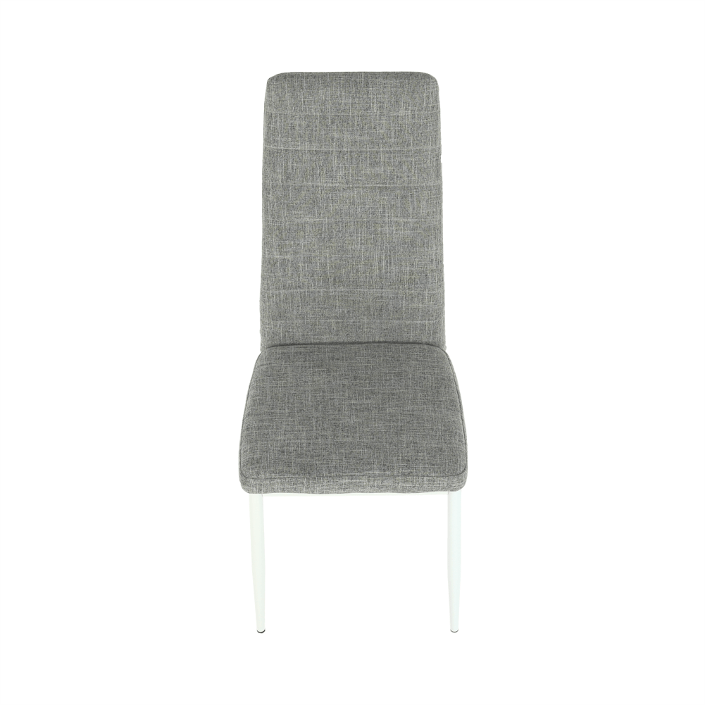 Scaun SAPRI, textil gri deschis/metal alb, 41x49x96 cm Kondela