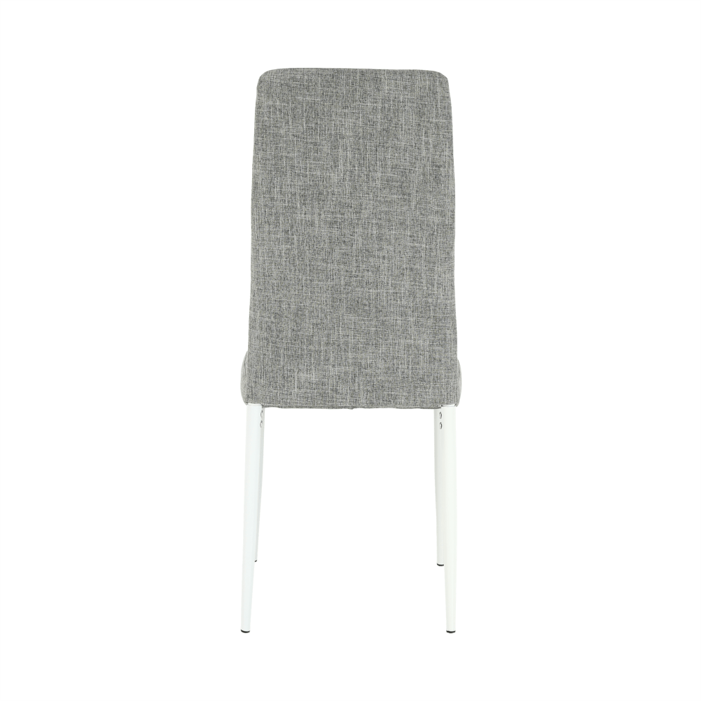 Scaun SAPRI, textil gri deschis/metal alb, 41x49x96 cm Kondela