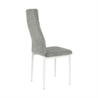 Scaun SAPRI, textil gri deschis/metal alb, 41x49x96 cm Kondela