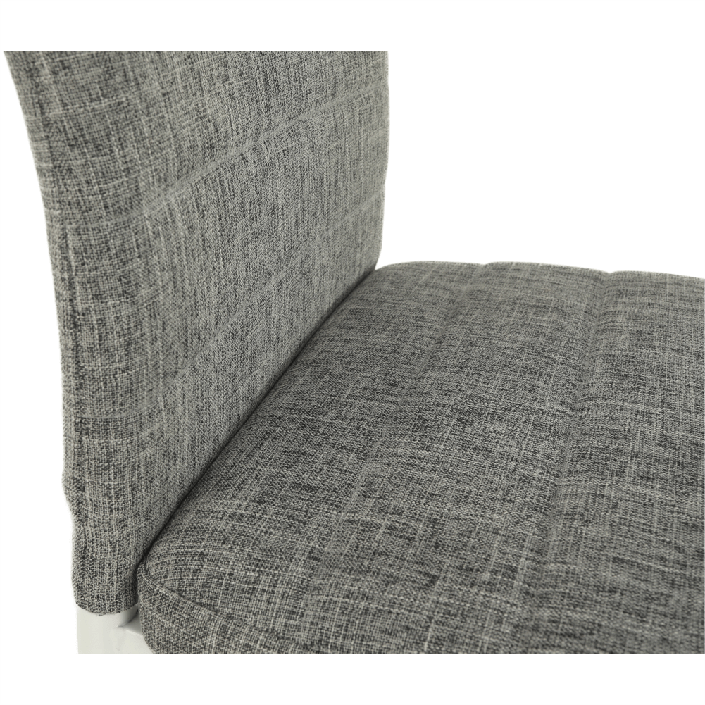 Scaun SAPRI, textil gri deschis/metal alb, 41x49x96 cm Kondela