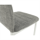 Scaun SAPRI, textil gri deschis/metal alb, 41x49x96 cm Kondela