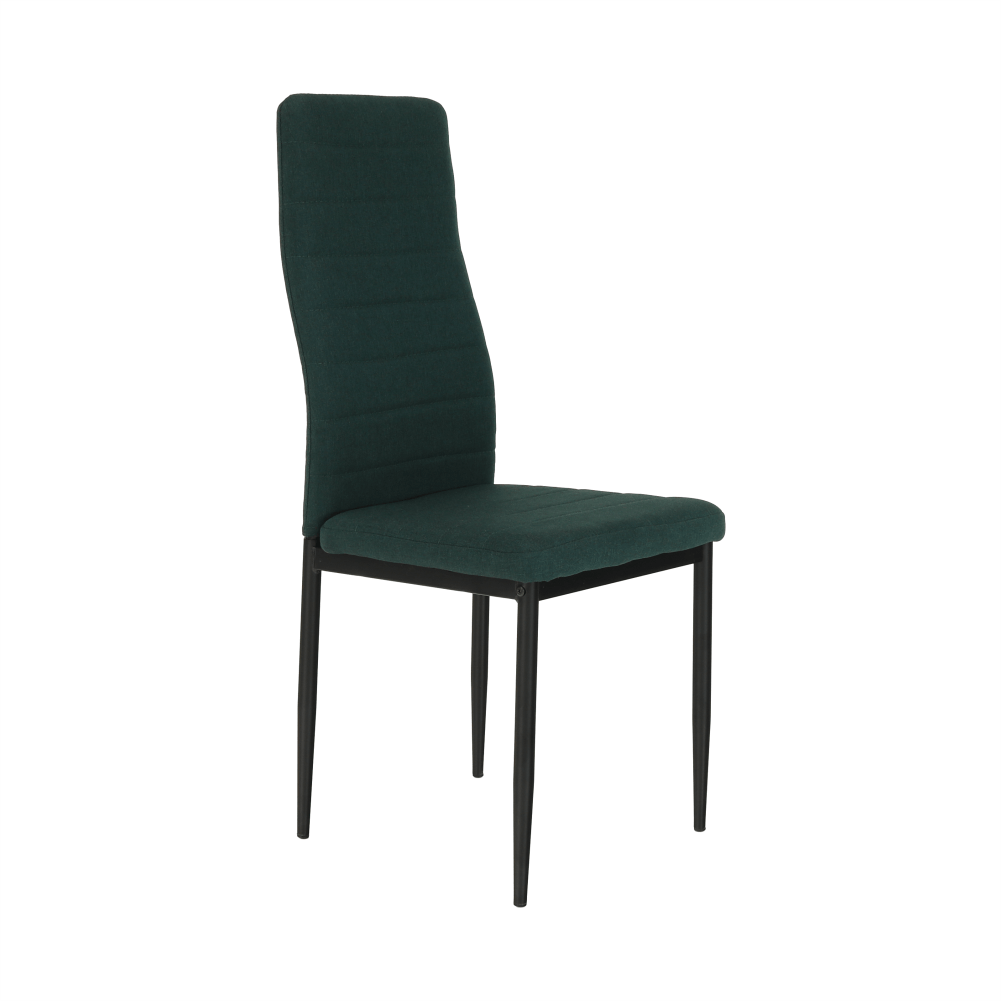 Scaun SAPRI, material textil smarald/cadru metalic negru, 41x49x96 cm Kondela