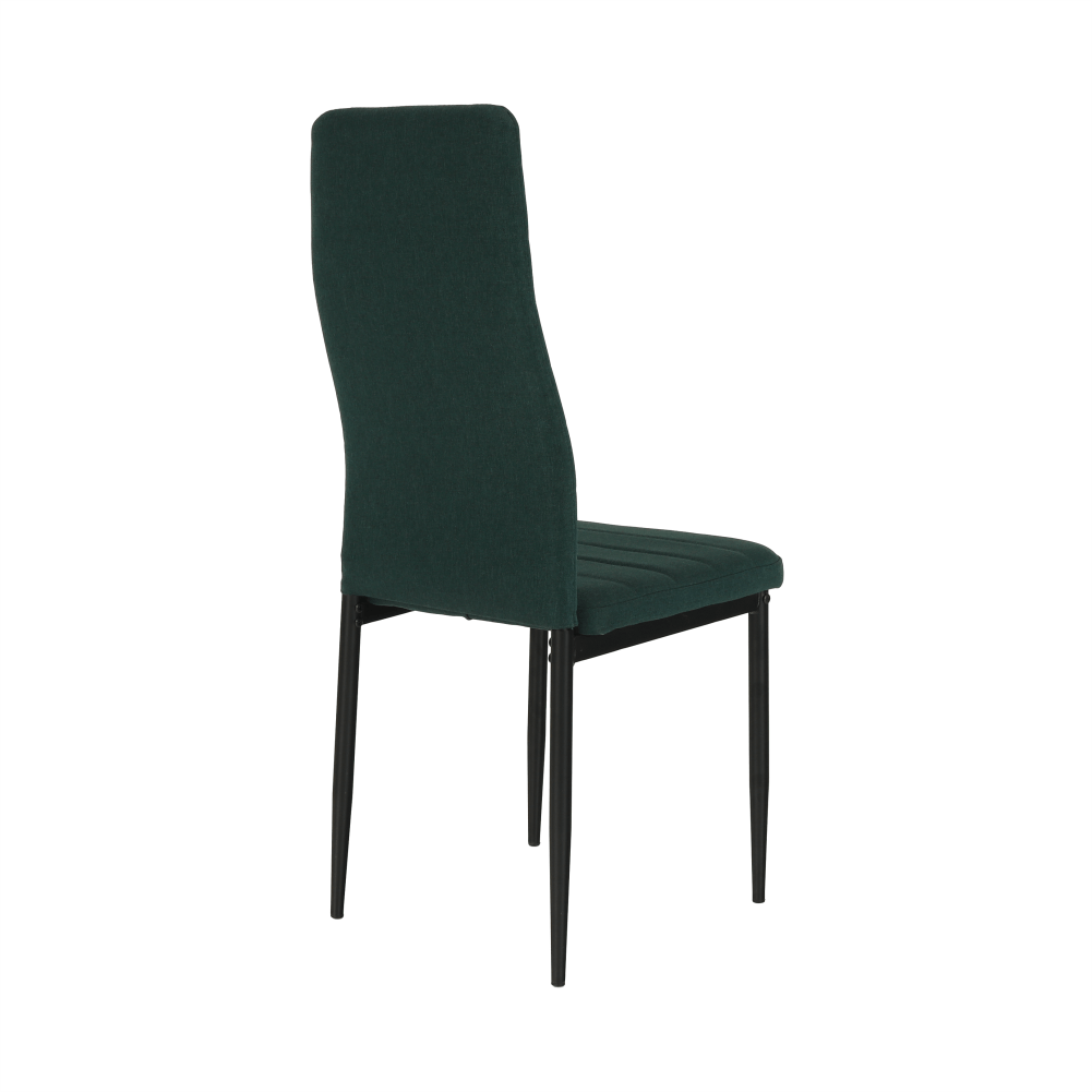 Scaun SAPRI, material textil smarald/cadru metalic negru, 41x49x96 cm Kondela
