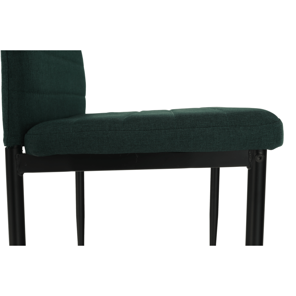 Scaun SAPRI, material textil smarald/cadru metalic negru, 41x49x96 cm Kondela