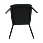 Scaun SAPRI, material textil smarald/cadru metalic negru, 41x49x96 cm Kondela