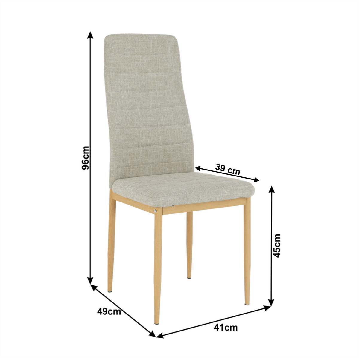 Scaun, material textil bej/cadru metalic fag, COLETA NOVA Kondela
