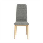 Scaun SAPRI, material textil gri deschis/cadru metalic fag, 41x49x96 cm Kondela