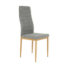 Scaun SAPRI, material textil gri deschis/cadru metalic fag, 41x49x96 cm Kondela