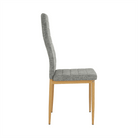 Scaun SAPRI, material textil gri deschis/cadru metalic fag, 41x49x96 cm Kondela