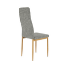 Scaun SAPRI, material textil gri deschis/cadru metalic fag, 41x49x96 cm Kondela