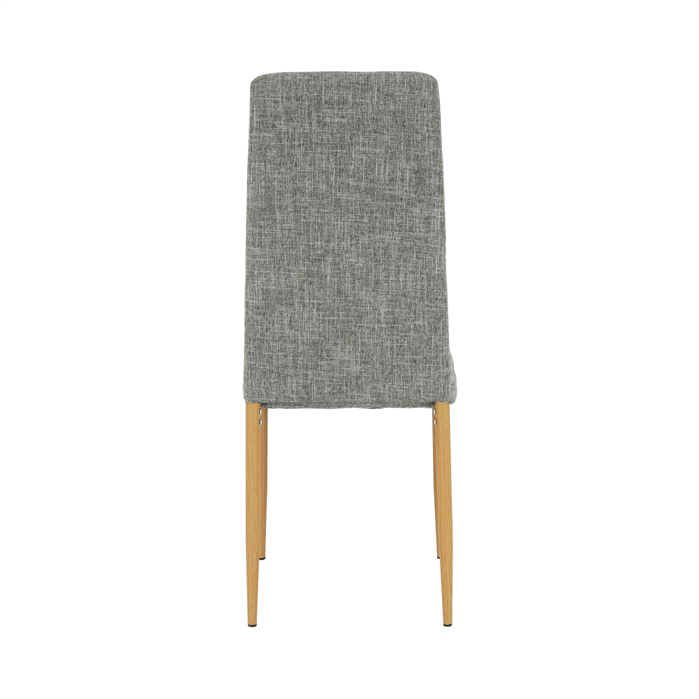 Scaun SAPRI, material textil gri deschis/cadru metalic fag, 41x49x96 cm Kondela