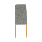 Scaun SAPRI, material textil gri deschis/cadru metalic fag, 41x49x96 cm Kondela
