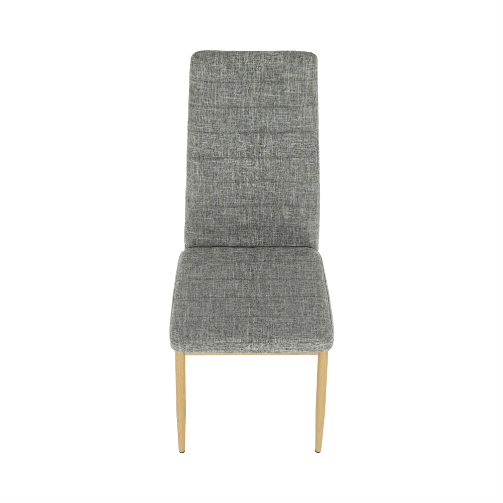 Scaun SAPRI, material textil gri deschis/cadru metalic fag, 41x49x96 cm Kondela