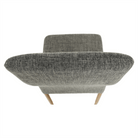 Scaun SAPRI, material textil gri deschis/cadru metalic fag, 41x49x96 cm Kondela