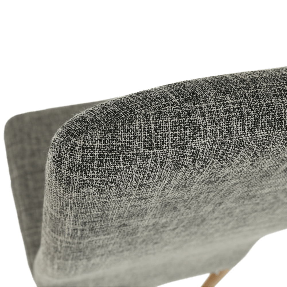 Scaun SAPRI, material textil gri deschis/cadru metalic fag, 41x49x96 cm Kondela