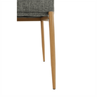 Scaun SAPRI, material textil gri deschis/cadru metalic fag, 41x49x96 cm Kondela