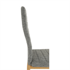 Scaun SAPRI, material textil gri deschis/cadru metalic fag, 41x49x96 cm Kondela