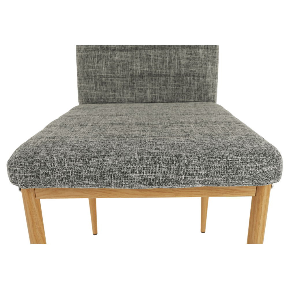 Scaun SAPRI, material textil gri deschis/cadru metalic fag, 41x49x96 cm Kondela