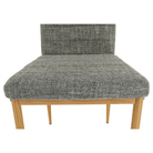 Scaun SAPRI, material textil gri deschis/cadru metalic fag, 41x49x96 cm Kondela