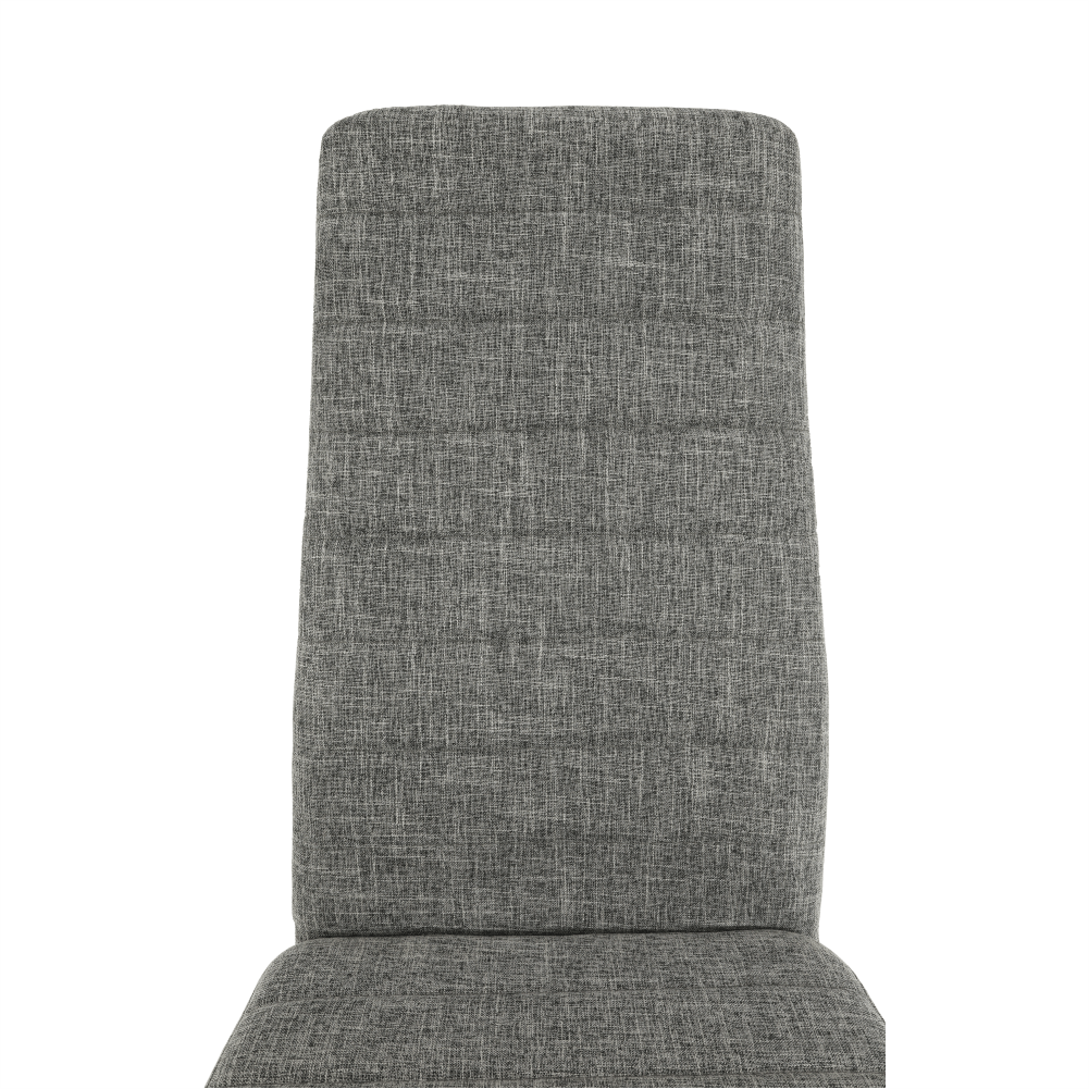 Scaun SAPRI, material textil gri deschis/cadru metalic fag, 41x49x96 cm Kondela