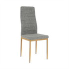 Scaun SAPRI, material textil gri deschis/cadru metalic fag, 41x49x96 cm Kondela