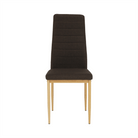 Scaun SAPRI, material textil maro închis/cadru metalic fag, 41x49x96 cm Kondela
