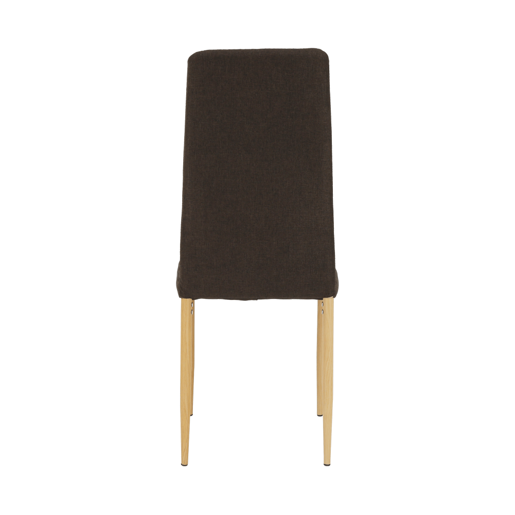 Scaun SAPRI, material textil maro închis/cadru metalic fag, 41x49x96 cm Kondela