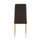 Scaun SAPRI, material textil maro închis/cadru metalic fag, 41x49x96 cm Kondela