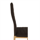 Scaun SAPRI, material textil maro închis/cadru metalic fag, 41x49x96 cm Kondela