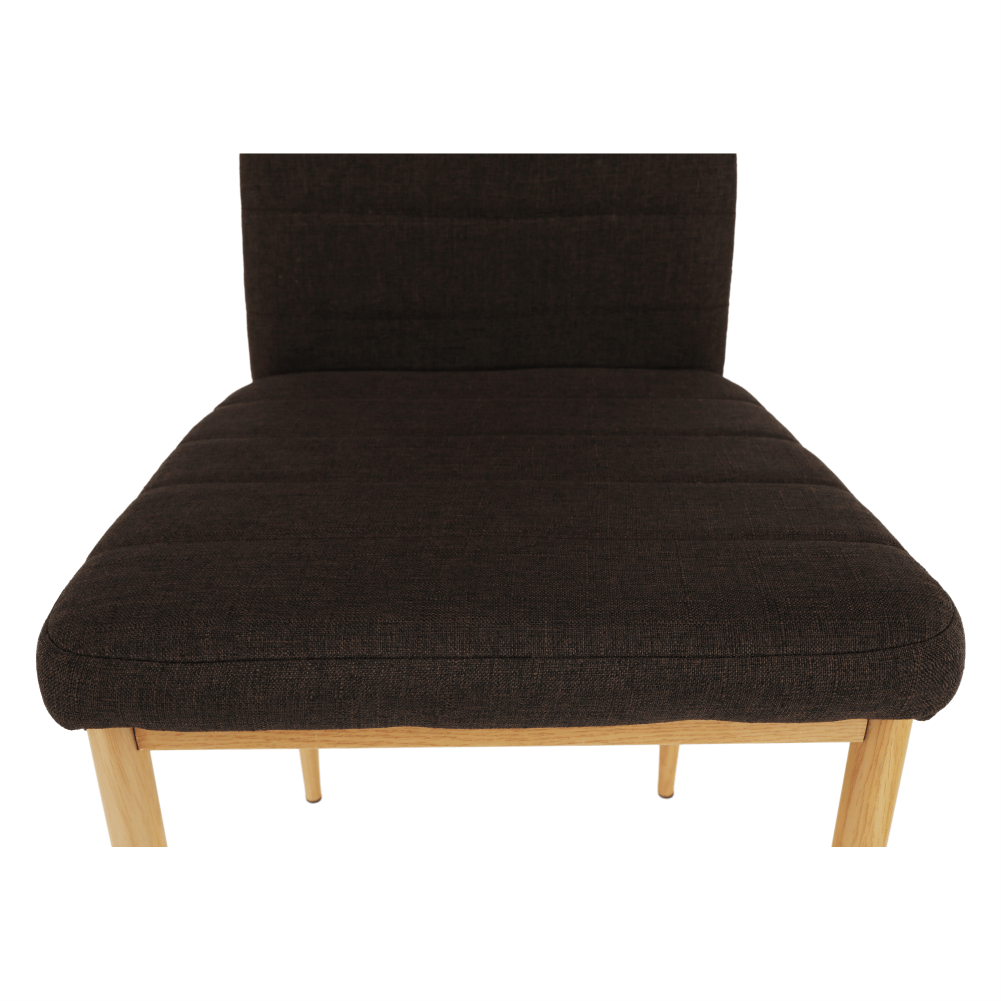 Scaun SAPRI, material textil maro închis/cadru metalic fag, 41x49x96 cm Kondela