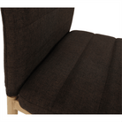 Scaun SAPRI, material textil maro închis/cadru metalic fag, 41x49x96 cm Kondela